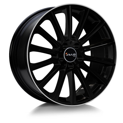 8,0x18 AC-M07 5x112 45 Black - polír perem 66.6 könnyűfém keréktárcsa - Avus alufelni